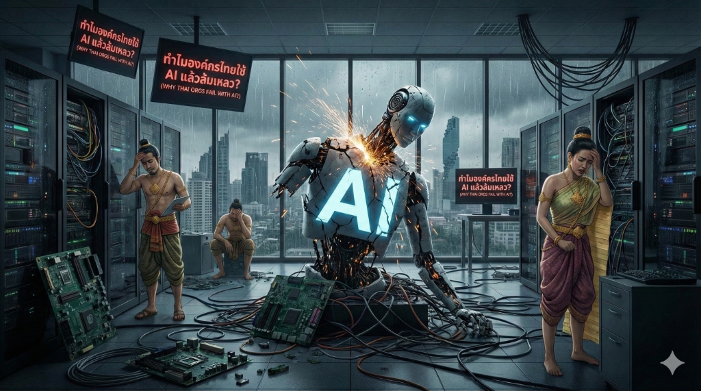 ทำไมองค์กรไทย ใช้ AI แล้วล้มเหลว? (3 จุดตาย & ทางรอด)